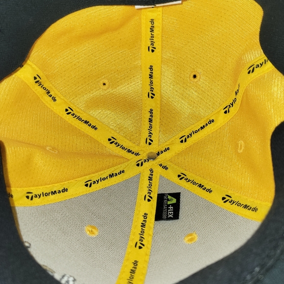 Mens TaylorMade Golf Hat Size L/XL Lethal 1R RBZ Flex Fit Yellow - Picture 6 of 6